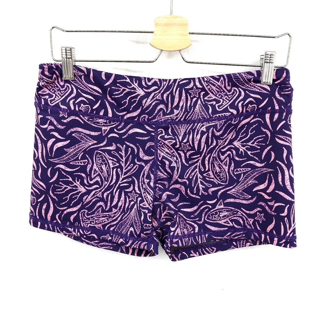 IAB MFG no ride Compression Shorts gym workout volleyball run Purple Koi 12 XL